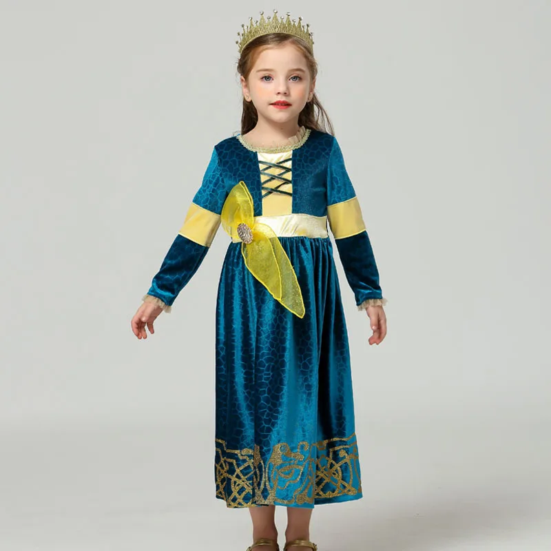 Новое платье принцессы для девочек карнавальный костюм Детские Элегантные