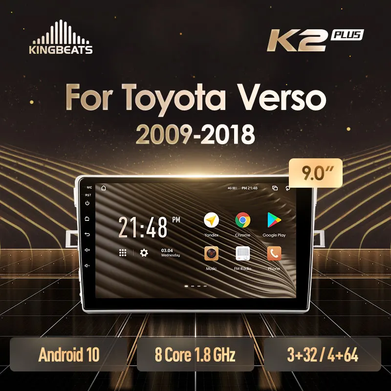 KingBeats штатное головное устройство For Toyota Verso R20 2009 - 2018 GPS Android 10 автомагнитола на