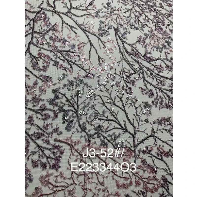 

Women Dresses African Lace Fabric Dark Colors Pattern Decoration Embroidery Polyester Fabrics 5 Yards For Female Dress