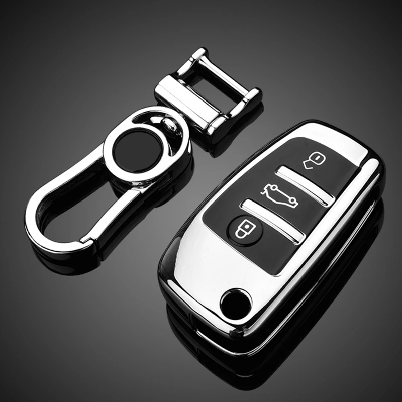 Автомобильный чехол для ключей мягкий из ТПУ Audi A3 8L 8P A4 B6 B7 B8 A6 C5 C6 4F RS3 Q3 Q7 TT 8V S3