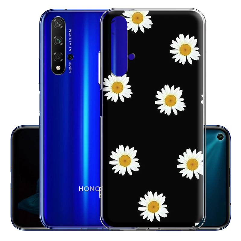 Силиконовый чехол для Huawei Honor 20 20S Note 10 9X 9 8A 8X 8C 8 7X 7A 7C 6A Lite Pro с летними маргаритками