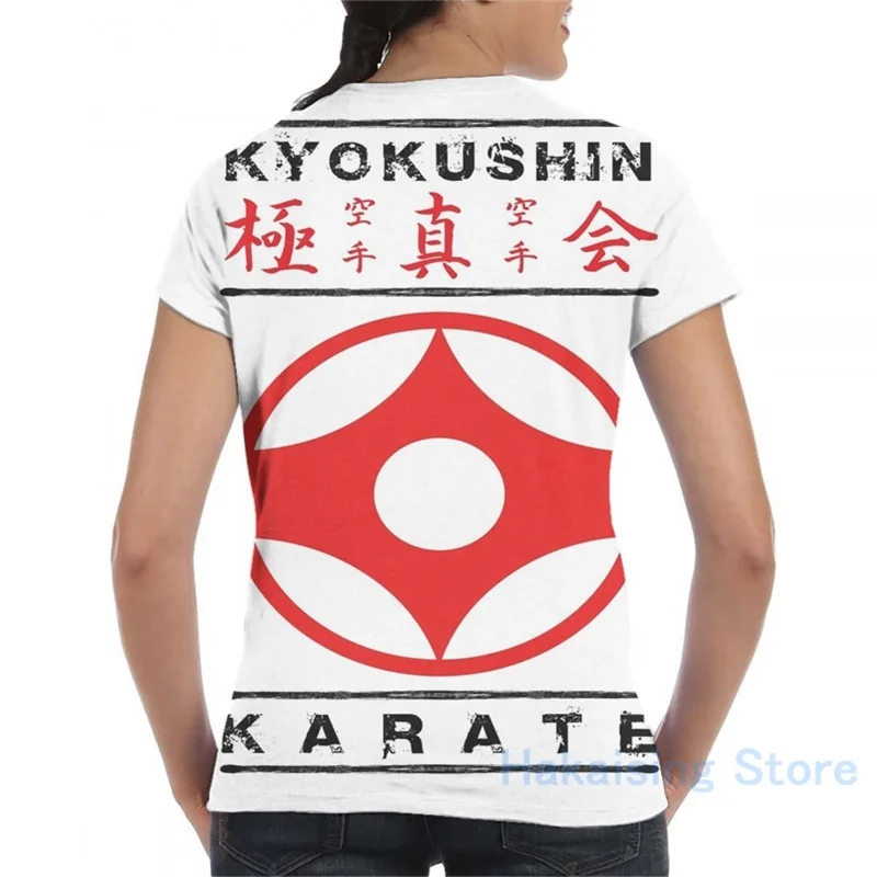 Мужская и Женская Футболка Kyokushin с принтом карате модная футболка коротким