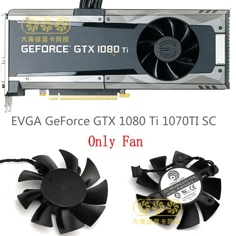 Новый оригинальный для EVGA GTX1080Ti GTX1070TI Гибридный видео Графика карты вентилятор