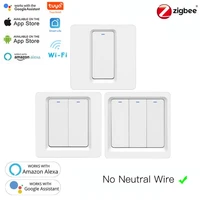 123 gang tuya zigbee smart light switch smart touch switch 100 240v smart wall switch voice work with alexa google home