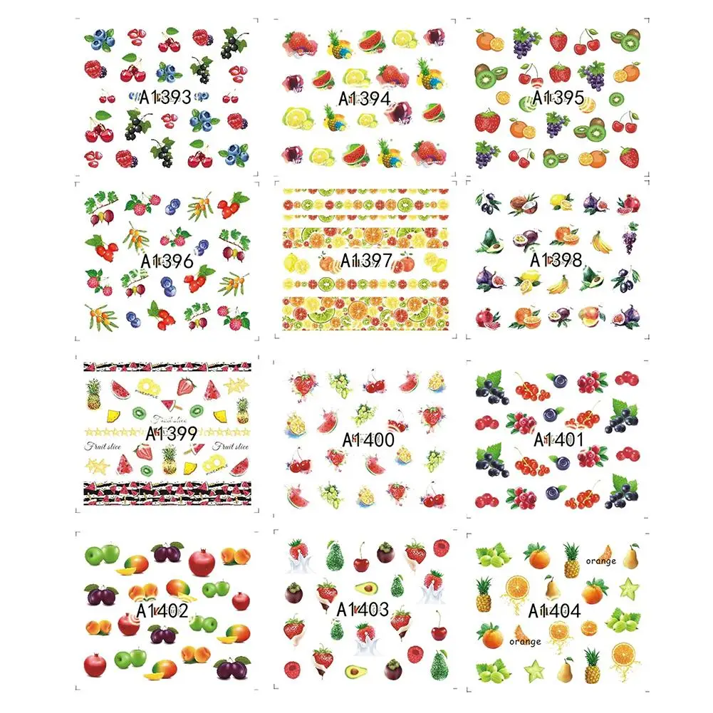 Модные освежающие фруктовые наклейки сделай сам для ногтей декор женщин