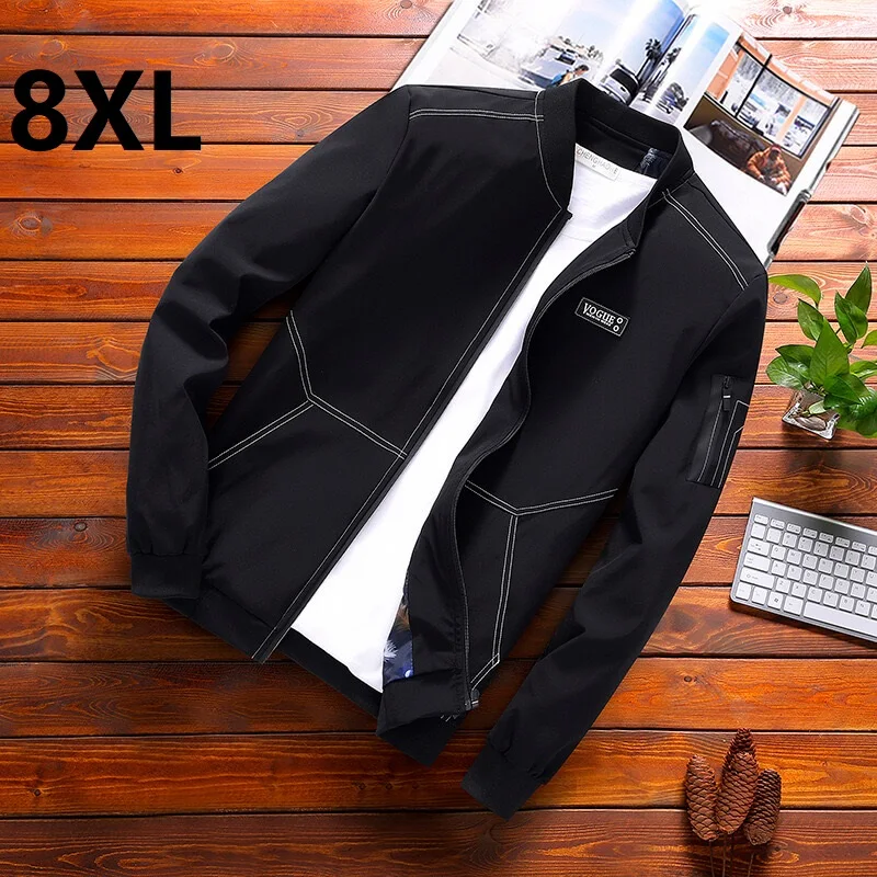 2020 Balplein Plues Размеры 8XL 7XL 6XL 5XL Для мужчин Курточка бомбер Тонкий с длинным рукавом