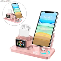 3 in 1 charging stand for apple watch 5 4 3 2 1 iphone 11 x xs xr 8 airpods pro charger dock station phone watch charger holder