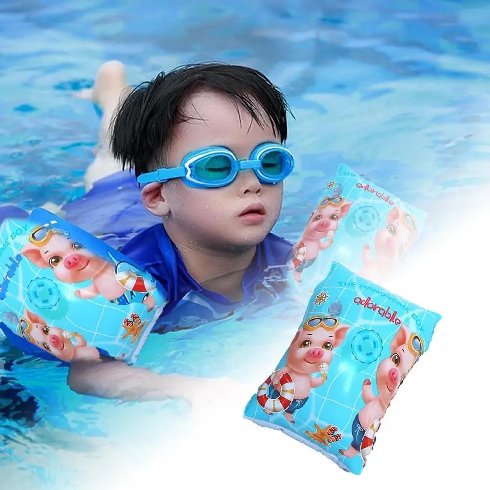 

1 Pair Inflatable Arm Sleeve Thicken Reusable PVC Cartoon Pattern Swimming Ring for Kids Toddlers Adults Swimming Ring