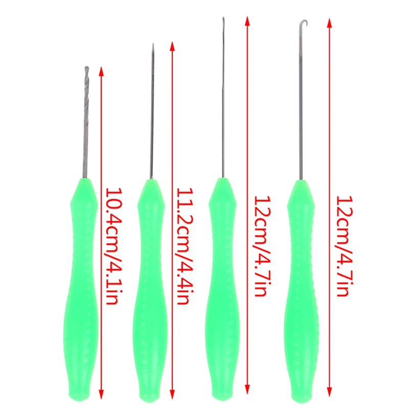

4Pcs Fishing Rigs Needle Kit Bait Needle Set Fishing Hook Drill Stringer Baiting Rig Tool Carp Fishing Accessories Night Fishing