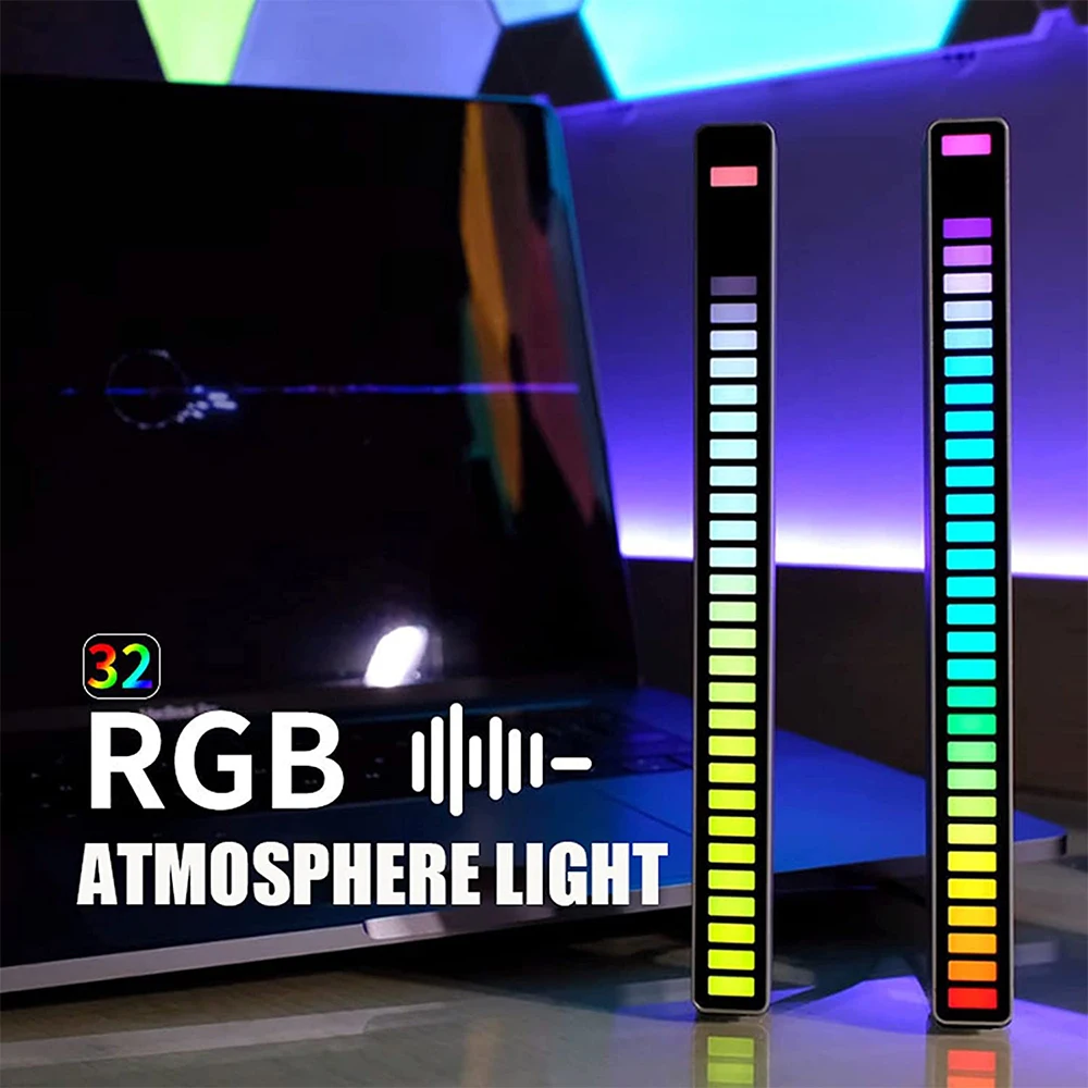 

RGB атмосферсветильник свет с голосовой активацией, красочная лампа, визуализация автомобильной сцены, атмосферсветильник, ритм, свет, энерг...