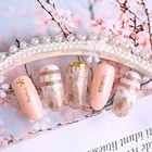 2020, золотистые и серебристые фотообои для ногтей, золотистые и серебристые фотообои для ногтей, смешанные 3D фольги для ногтей, украшения для ногтей