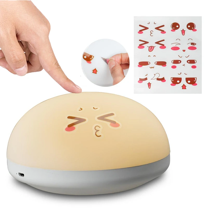 Светодиодный Ночной светильник с сенсорным управлением нескользящая лампа для