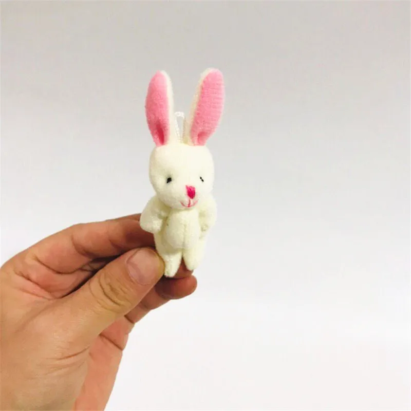 100 шт./лот 6 см мини подвеска плюшевый шарнир кролика | Игрушки и хобби