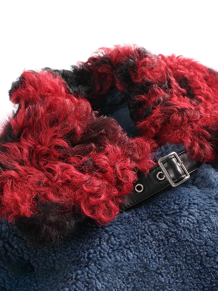 Пальто из натурального меха шерстяная куртка осенне зимнее пальто женская