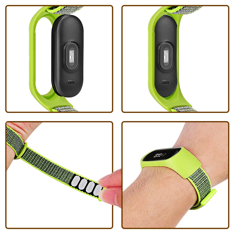 Нейлоновый ремешок OULUCCI для xiaomi mi band 4 спортивный дышащий аксессуары сменный