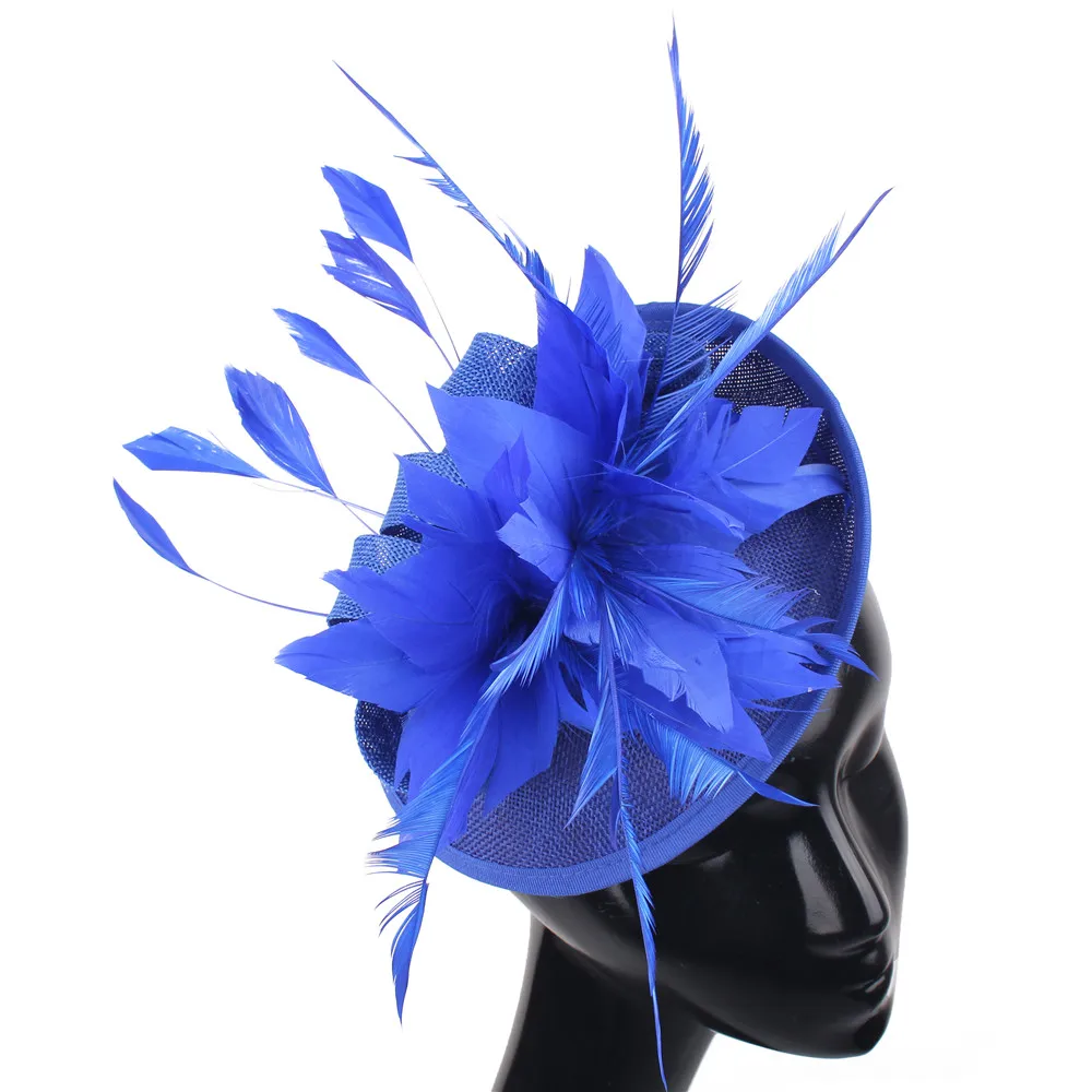 

Elegant Bride Women Charming Headpiece Mesh Fascinator Hats Hair Clip Bride Ladies Elegant Party Dinner Fashion Hair Accessory