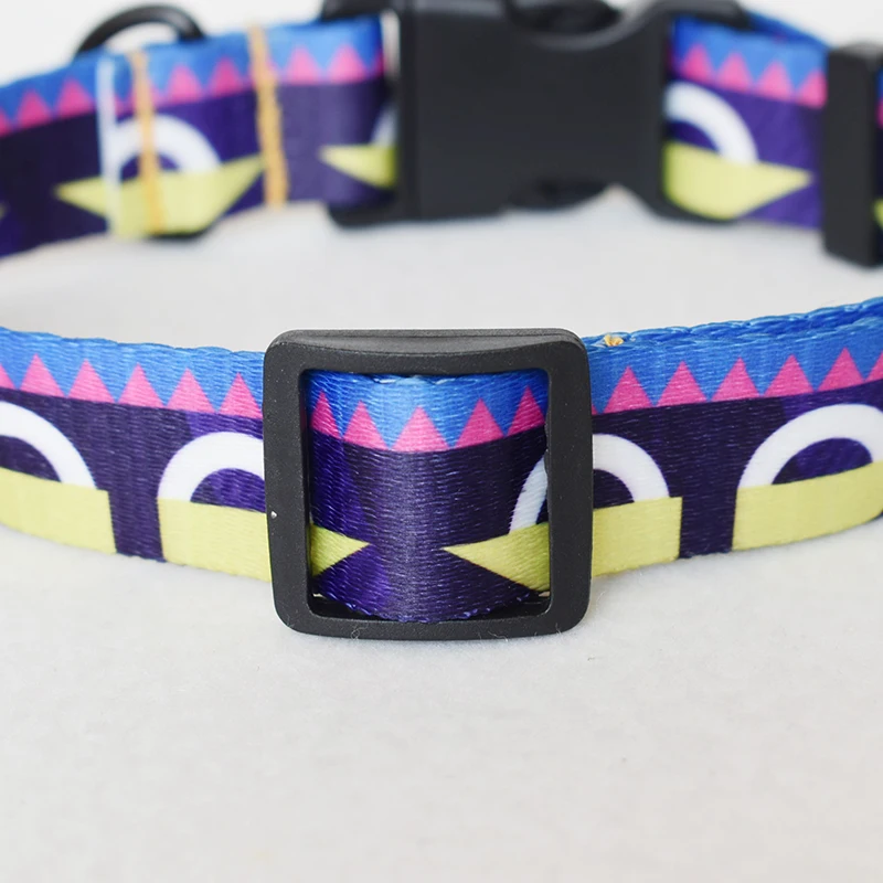 Нейлоновый Поводок для собак ошейник синего цвета с бесплатной гравировкой