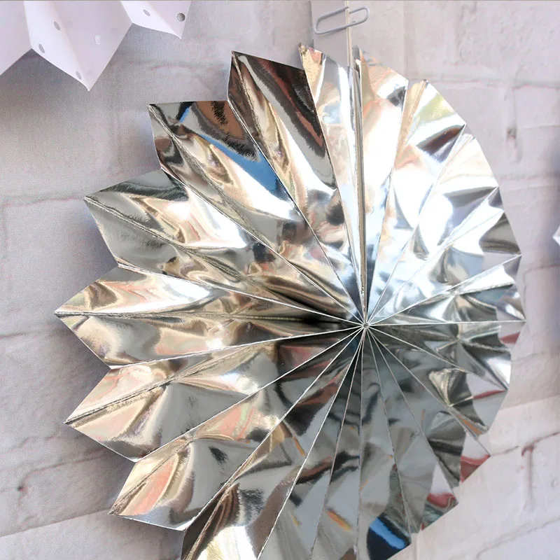 8 шт./компл. Роза цвета: золотистый серебристый Бумага вентиляторы комплект