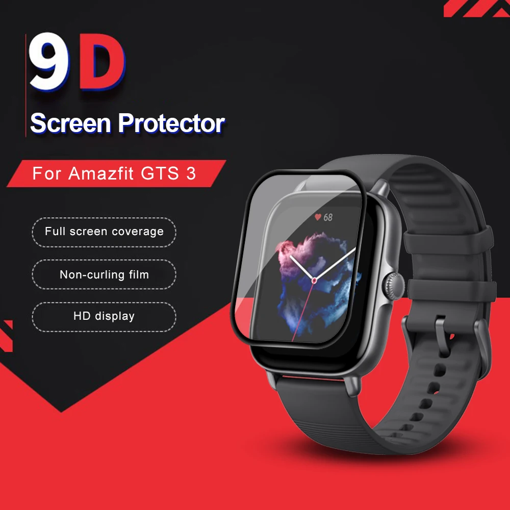 

Защитная пленка для часов, закаленное стекло 9D для XiaoMi HuaMi Amazfit GTR 3 pro BiP S U LITE GTS 2 2E 2 Mini GTS 3 Band 5