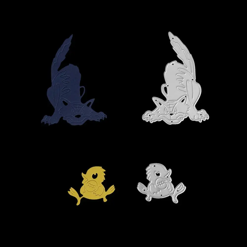 2 шт. Тигр и птицы из углеродистой стали режущие штампы Набор ножей форма