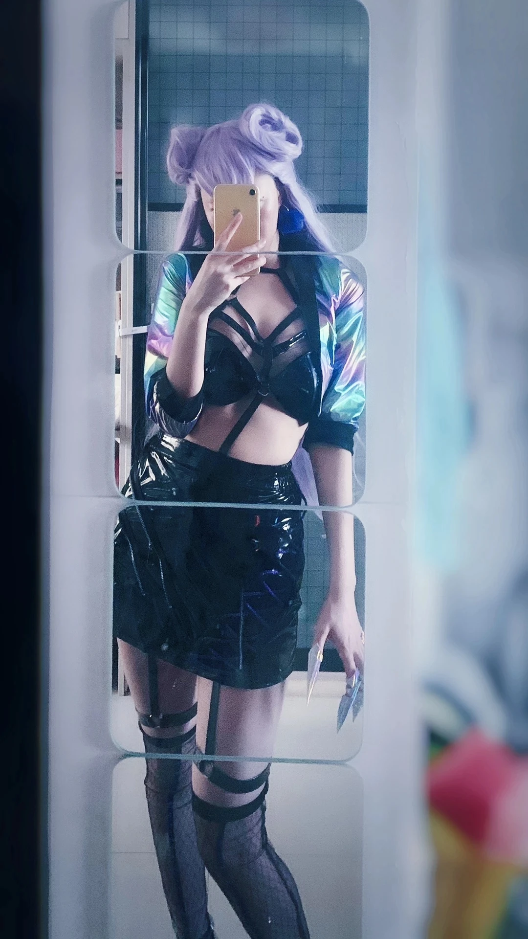 Костюм для косплея KDA Evelynn универсальный костюм Униформа с бюстгальтером пальто