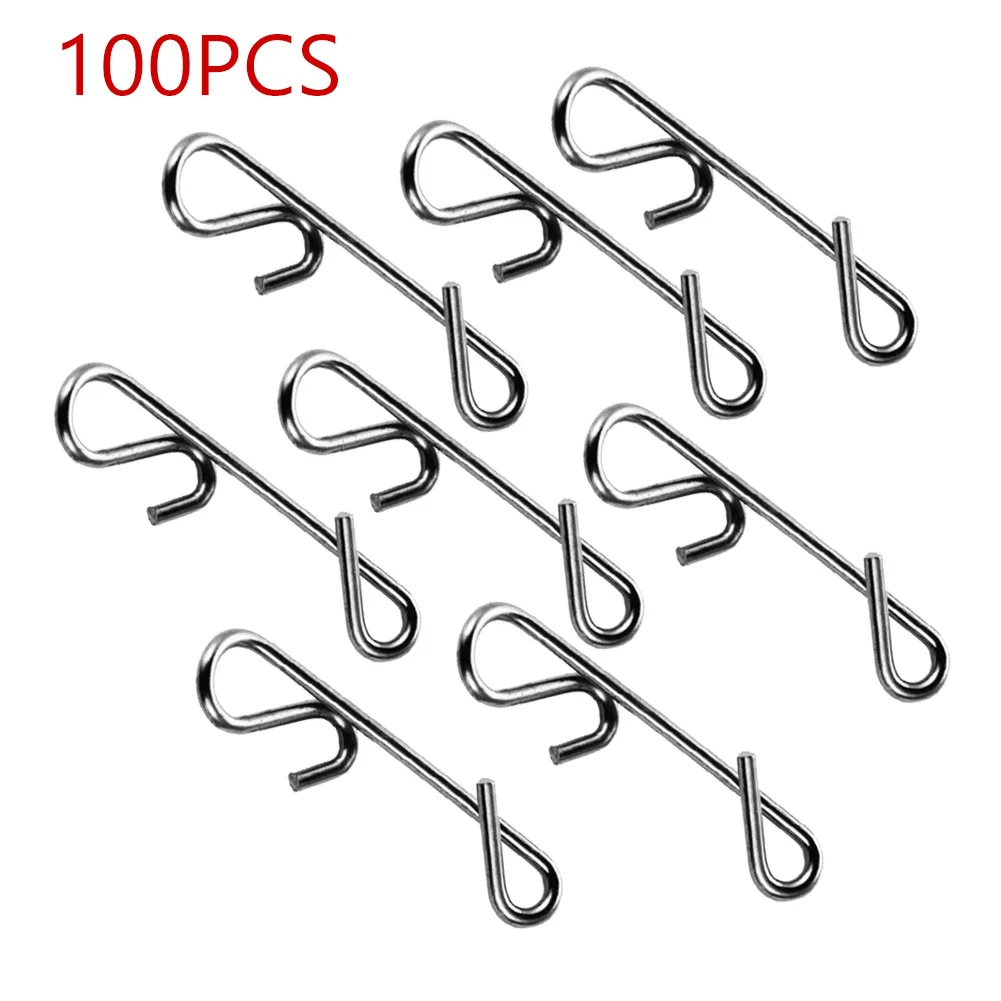 

100pcs Fishing Swivel Snap Fast Stainless Steel Swivels Snap S M L XL XXL S-XXL