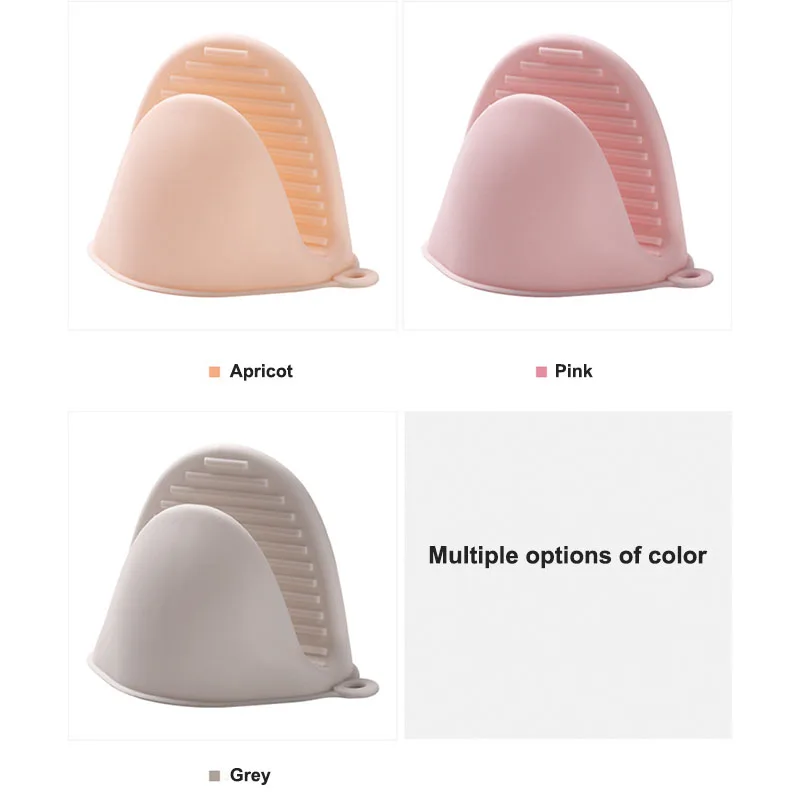 

Silicone Gloves Kitchen Insulated Heat Pot Clips Microwave Oven Mitts Gloves Finger Protector Grill Glove Anti-slip Baking Glove