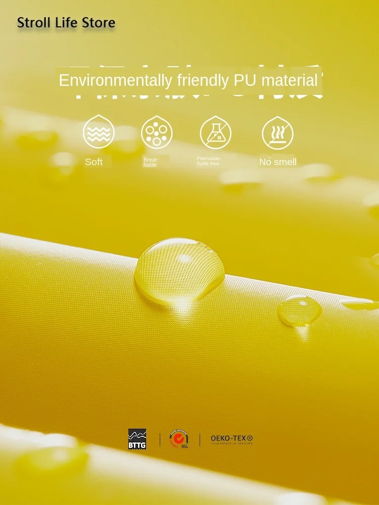 Водонепроницаемый милый длинный дождевик детская желтая и розовая дождевая