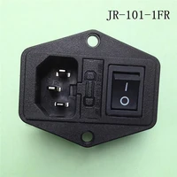 high quality three in one inlet socket fuse holder safety switch light with ear