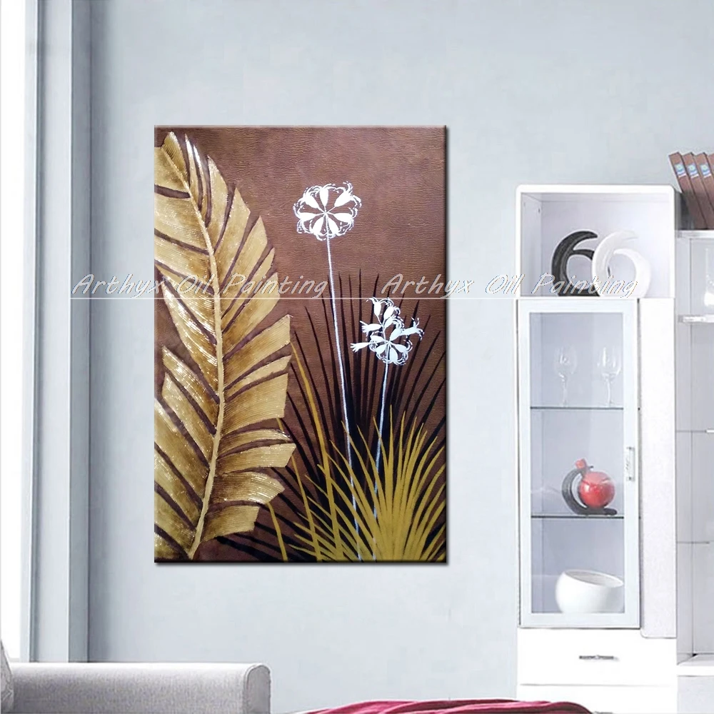 Arhyx настенные картины ручная роспись абстрактные цветы картина маслом на холсте