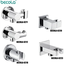BECOLA Brass Wall Mounted Hand Held Shower Holder Shower Bracket & Hose Connector Wall Elbow Unit Spout Water Inlet Angle Valve