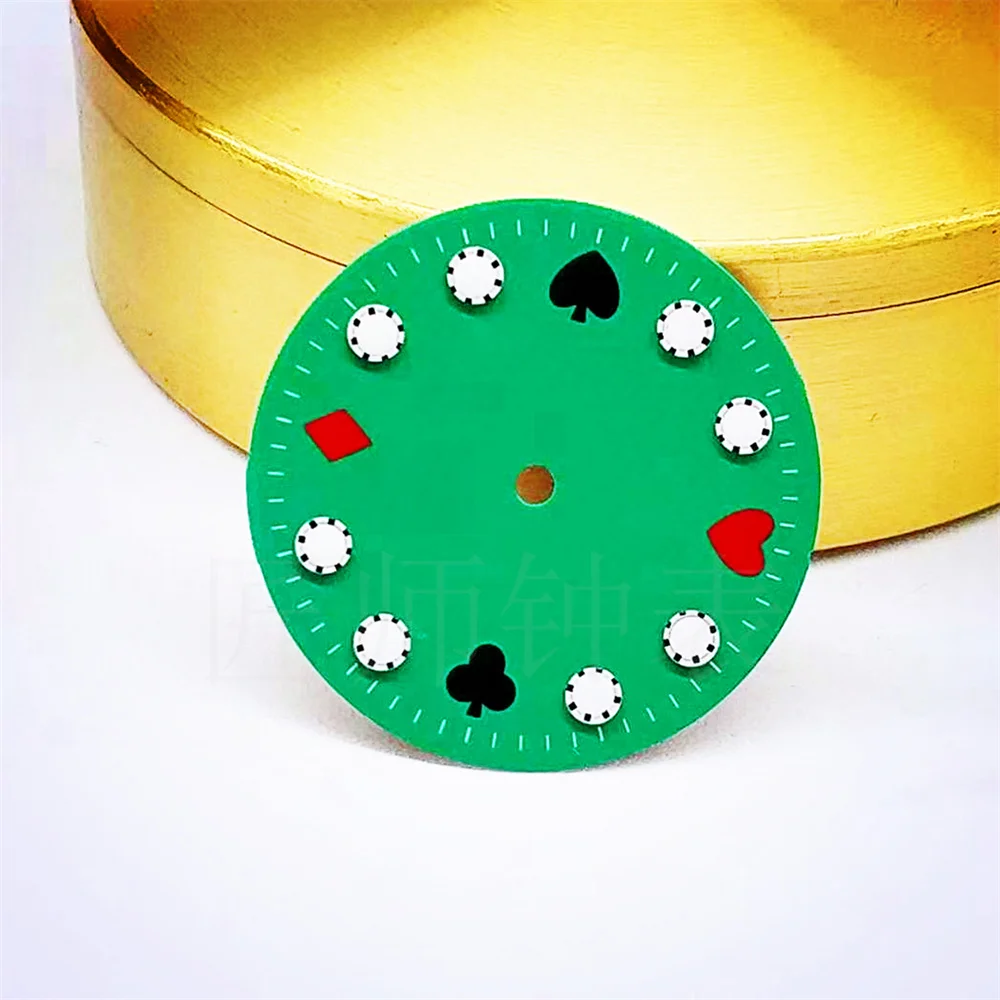 Зеленые часы циферблат 29 мм синие светящиеся циферблаты без логотипа рисунок для