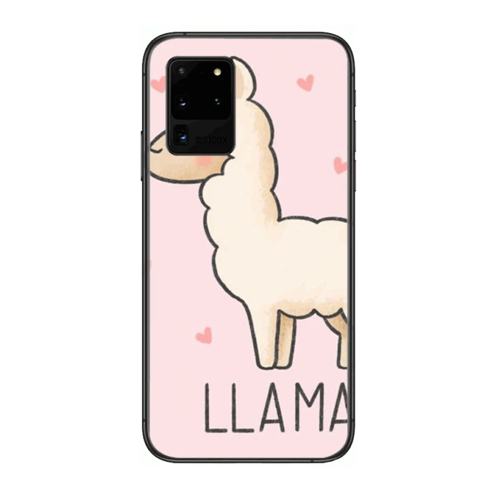 

Lovely Lama Llama Alpacas Phone cover hull For SamSung Galaxy S 6 7 8 9 10 20 Plus Edge E 5G Lite Ultra black soft bumper