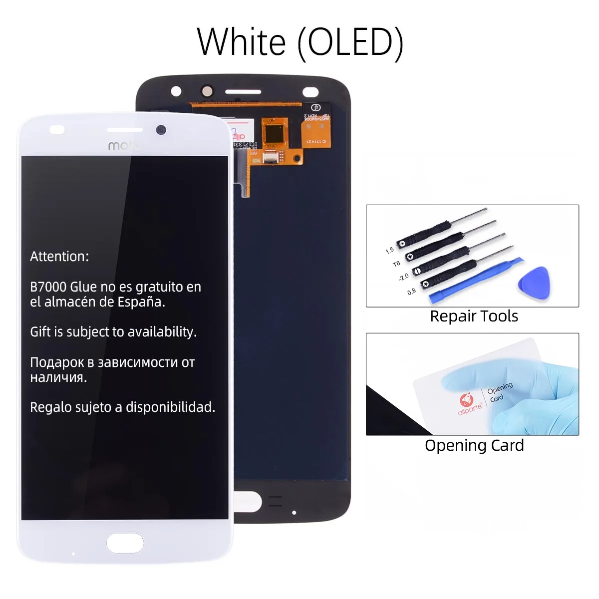 OLED White OLED AMOLED Дисплей для Motorola Moto Z2 Play LCD XT1070 в сборе с тачскрином 5.5'' черный белый - Цвет: OLED White