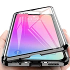 Aifon 13 чехол 360  полный корпус двухстороннее закаленное стекло Matel Magentic флип Coque On для Iphone I phone 13 Iphone13 Pro Max MIni