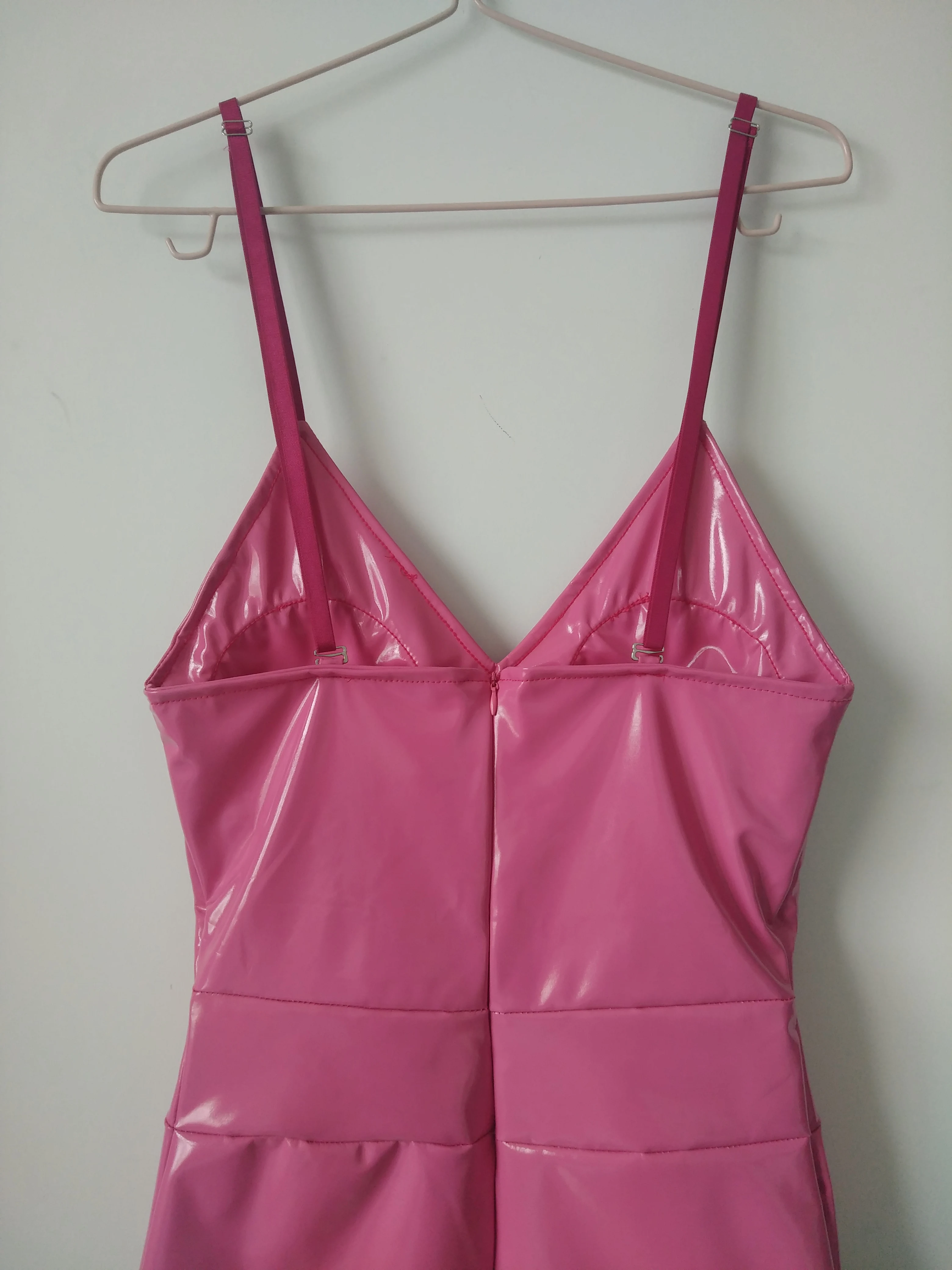 Комбинезон женский из искусственной кожи на молнии сзади | Тематическая одежда и