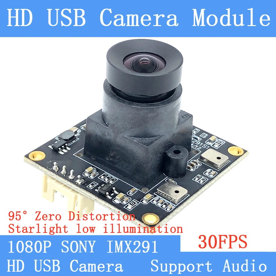 HD веб камера 2 Мп с низким освещением без искажений SONY IMX291 МП 95 ° OTG UVC 30FPS USB модуль