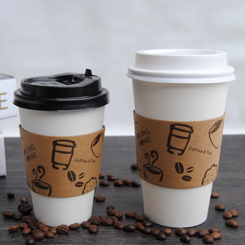 50 шт. белая Одноразовая чашка для кофе с горячим напитком молочный чай толстая