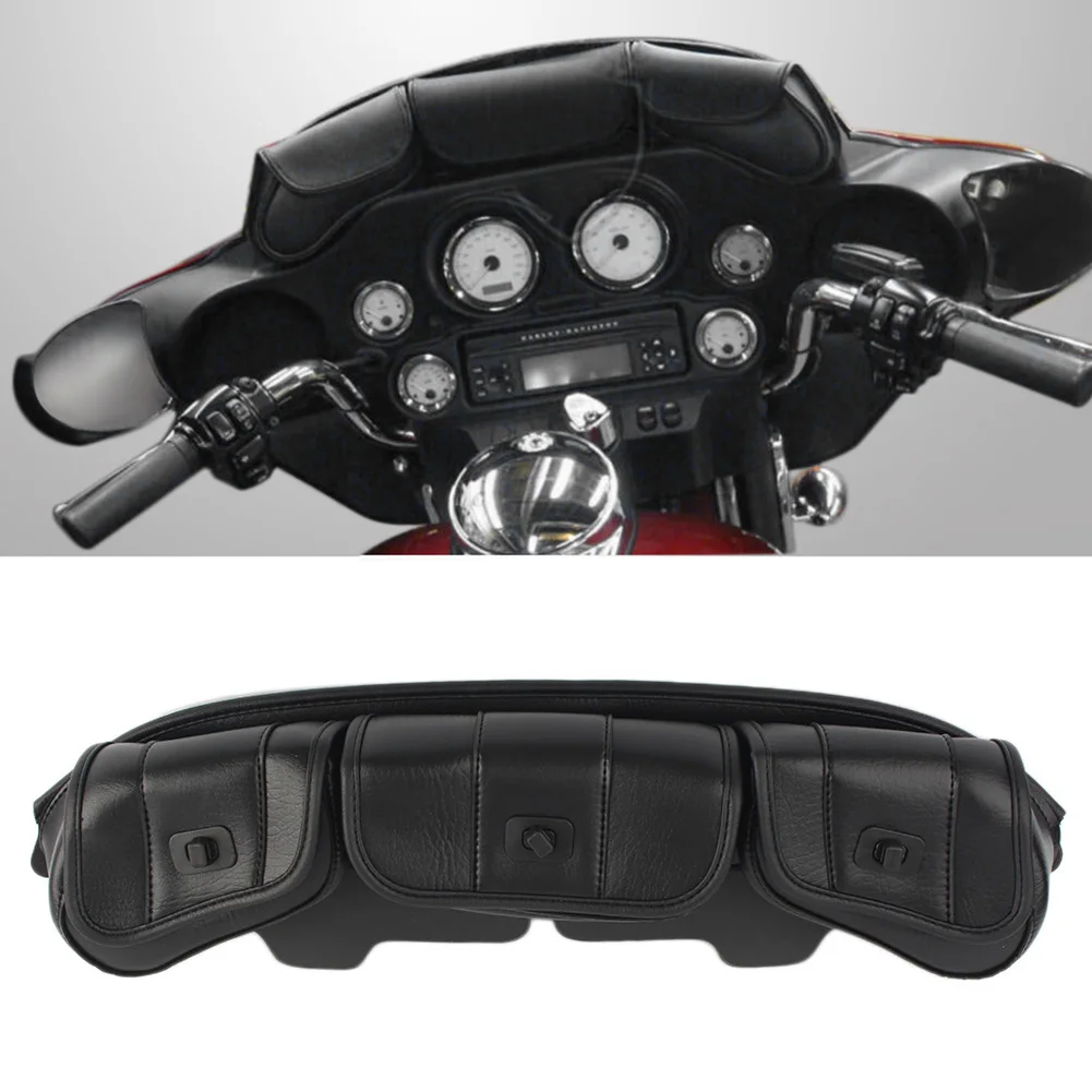 Сумка для лобового стекла мотоцикла с 3 карманами Harley Touring Electra Glide 1996-2013 |