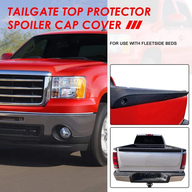 

for Chevy GMC Silverado Sierra 1500 2500 3500 2007-2014 Rear Textured Tailgate Molding Top Cap Protector Cover 25844299