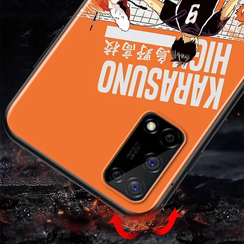 

Hot Anime Haikyuu Volleyball Boy For Honor X10 5G 10X 10i 10 9C 9S 9A 9i 9N 9X Pro 9 Lite Black Phone Case