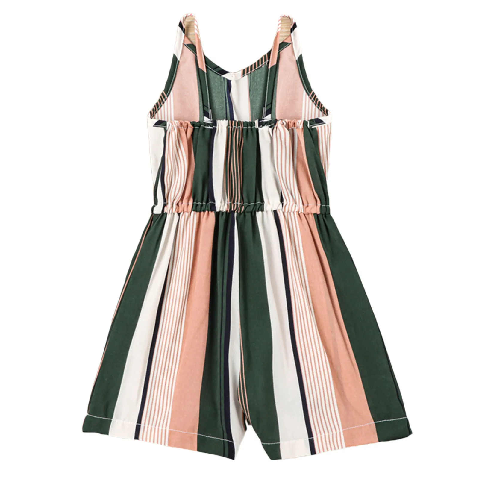 

Женский летний повседневный комбинезон на бретелях, модные полосатые короткие брюки с V-образным вырезом