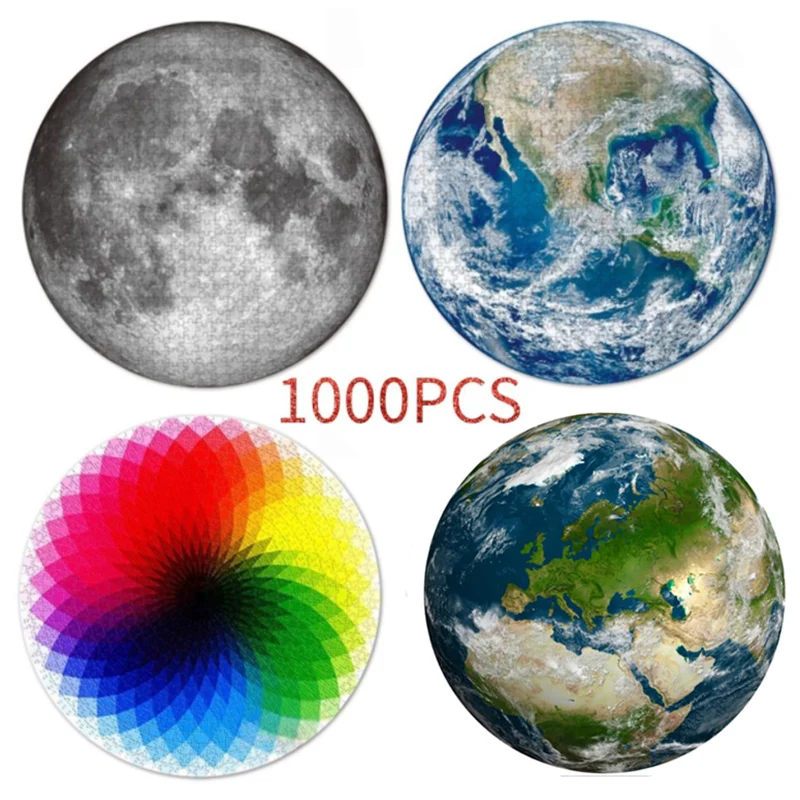 

The Moon And Earth Puzzle 1000 Pieces Difficult for Adult Jigsaw Puzzle Toys Educational Toys Kids Gifts 1000pcs The Moon Puzzle