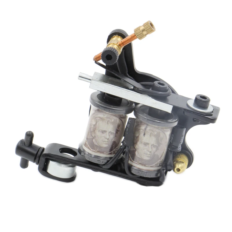 Новинка катушки для тату машинки 10 палочек черного/серебряного цвета железная