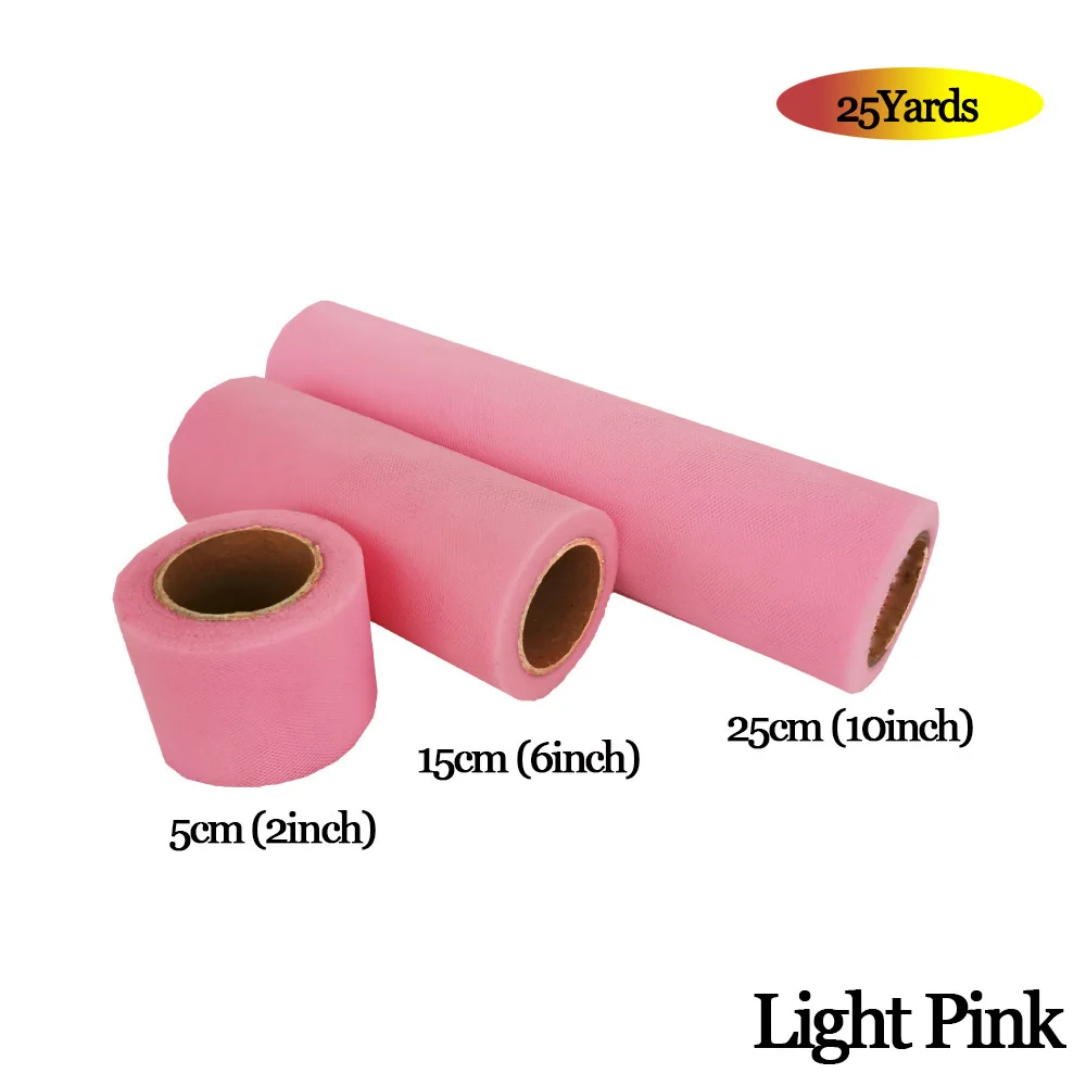 LIGHT PINK Фатиновая юбка-пачка из органзы в рулоне 5 см, 15 см, 25 см, розовый, синий цвет, Тюлевая юбка-пачка из органзы, вечерние украшения для девочек 25 лет - Цвет: LIGHT PINK