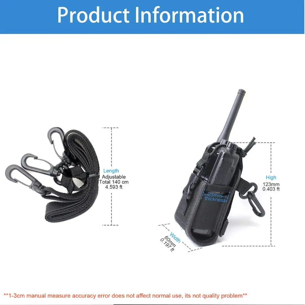 2PCS MSC-20E Portable Walkie Talkie Nylon Case Cover Handsfree Holder for Baofeng UV-5R UV-82 TYT Woxun Radio | Мобильные телефоны