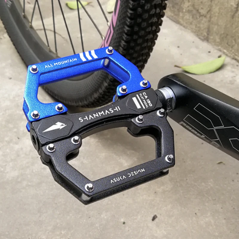 Велосипедные педали SMS из алюминиевого сплава Нескользящие широкие с