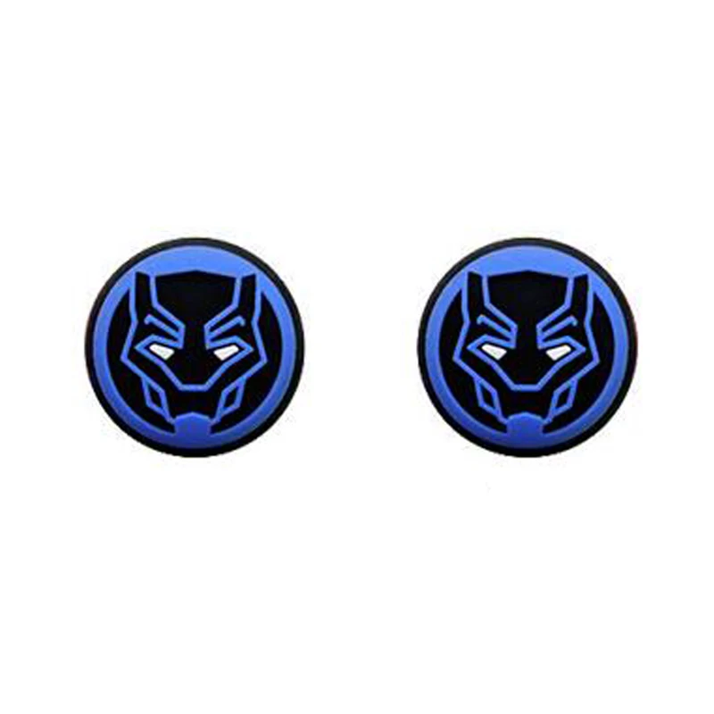 Black Panther Паук Железный человек Thumb Stick ручка колпачок джойстик чехол для sony PS3 PS4 тонкий Xbox One 360 переключатель Pro контроллер - Цвет: Black Panther