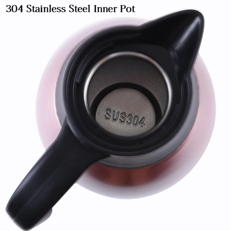 Термокружка Из нержавеющей стали 304 серебристая 2 л с вакуумной изоляцией кувшин