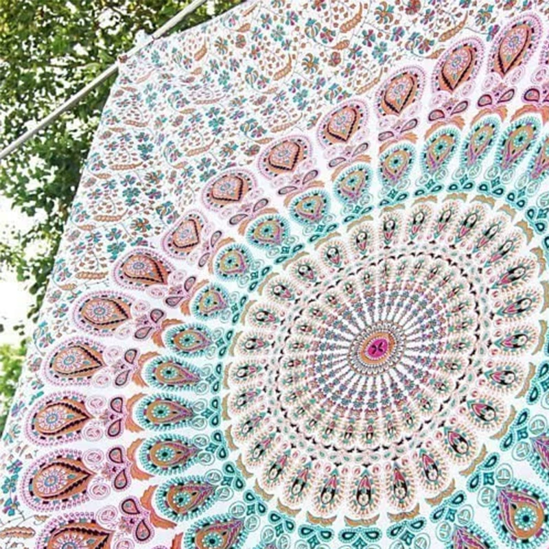 Да Международный хиппи богемное психоделический Павлин стене висит Мандала